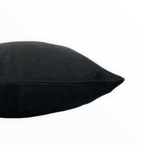 Black Linen Pillow Cover- Multiple Sizes*