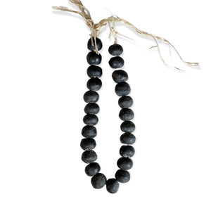 
                
                    Load image into Gallery viewer, Large Black Recycled Glass Beads
                
            