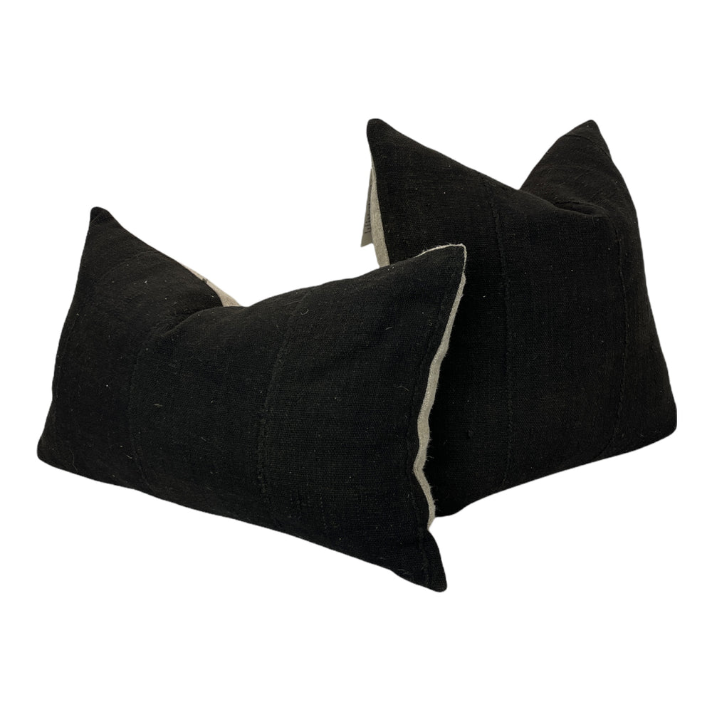Black Mudcloth 16 x 24" Pillow Cover*